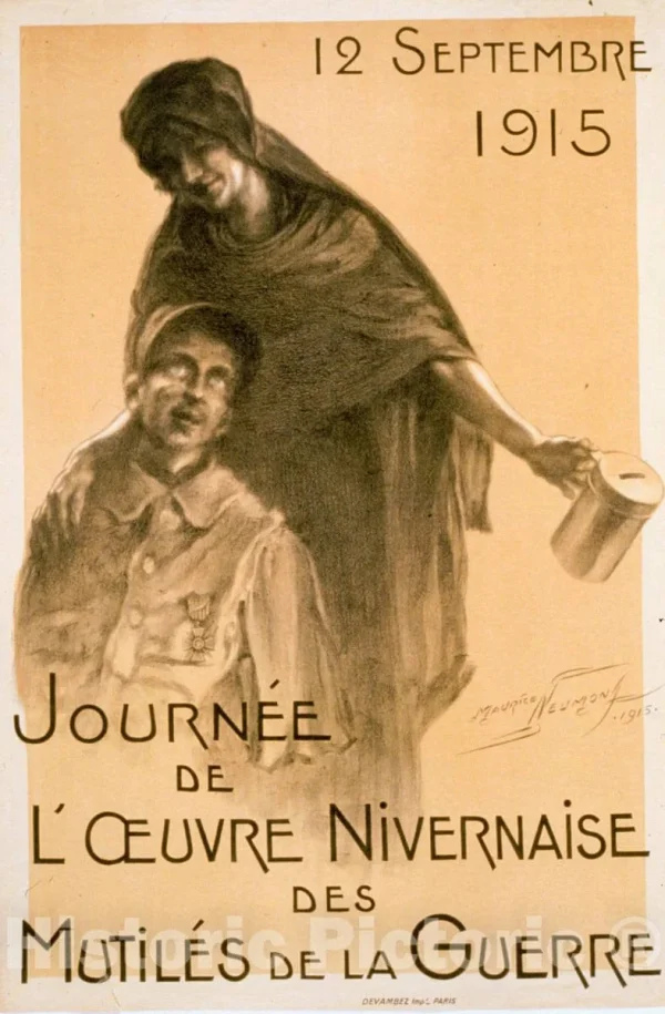 4052154_1wmrk.jpgv1683479932 Vintage Poster - Journeé de l'oeuvre Nivernaise des mutilés de la Guerre, Historic Wall Art