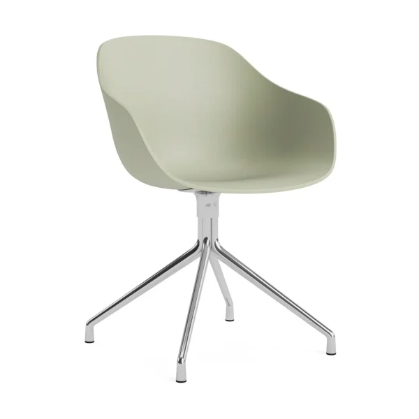 AC100-D150-AA51-01UF_AAC220pastelgreen2.0shell_alubase.jpgv1777552997 HAY About a Chair AAC 220 eetkamerstoel Pastel Green 2.0 swivel chroom