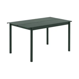 Muuto Linear Steel tuintafel 140x75 cm Dark Green