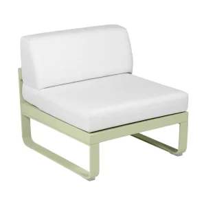 Fermob Bellevie 1-zitsmodule loungebank Willow Green - Off-White