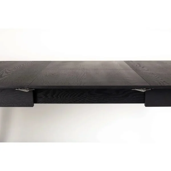 Zuiverglimpszwart3.jpgv1653403672 Zuiver Glimps eettafel uitschuifbaar 120/162 x 80 cm Zwart