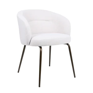 HelloChair HC06 Suskin eetkamerstoel Lake Cream vierpoot anodic brown
