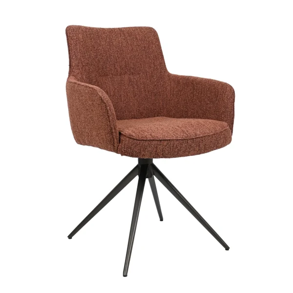 HelloChair HC10 Qube eetkamerstoel Lodge Hazel spinpoot bruin
